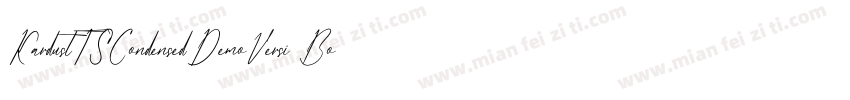 KardustTSCondensedDemoVersi BoldIta字体转换